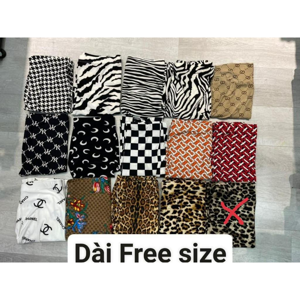 FREESIZE Quần legging dài họa tiết