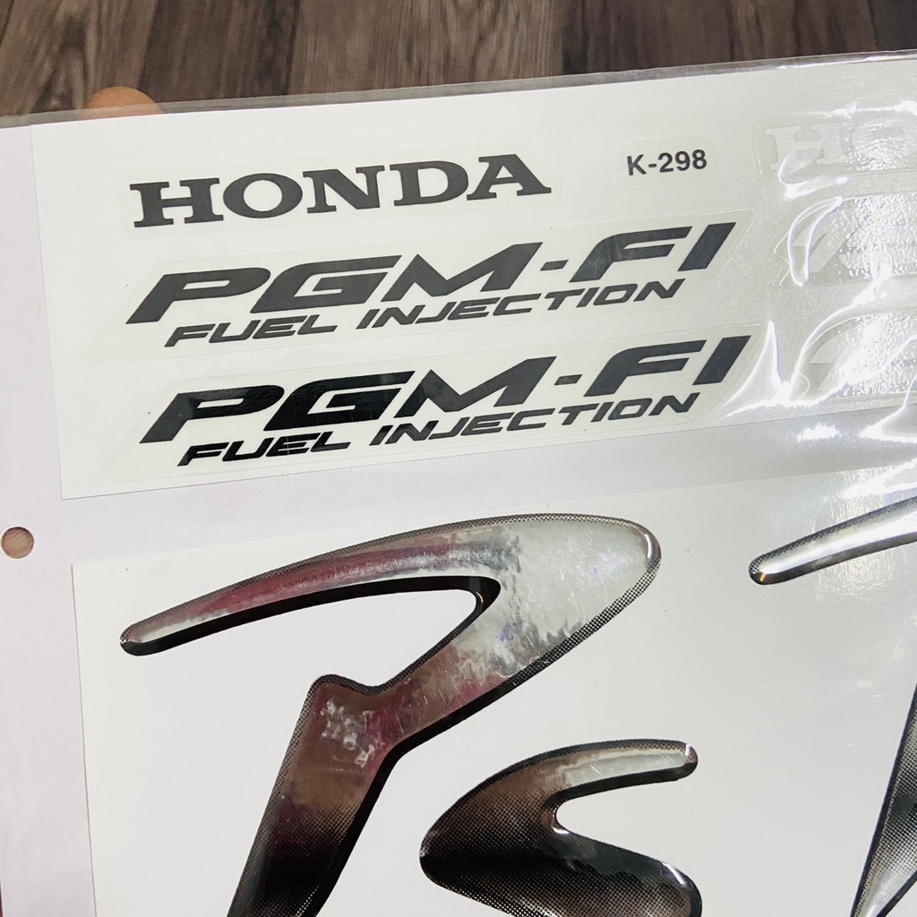 Bộ tem xe Honda PS 150i Pgm Fi chất liệu nhựa nổi nhiều màu sắc tươi sáng dán dàn áo