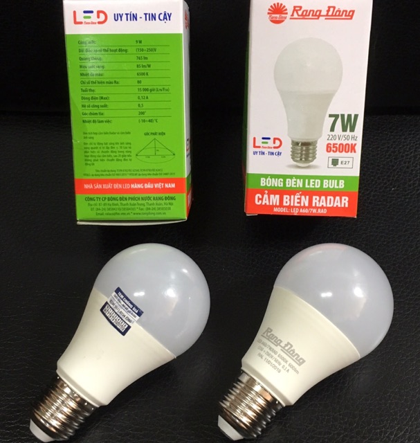 Bóng đèn led tròn cảm biến Rạng Đông 7w hoặc 9w