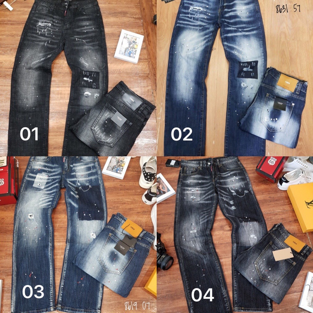 Quần bò nam ống suông DSQ2 mẫu mới