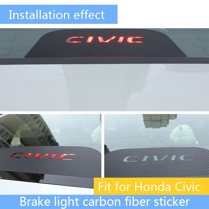 Miếng Dán Trang Trí Đèn Phanh Xe Ô Tô Honda Civic Fd / Fb / Fc 2016-2021