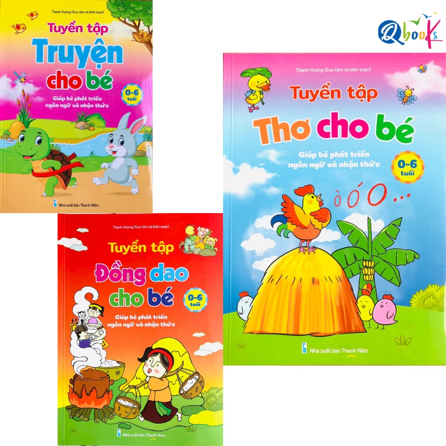 Sách - Combo Tuyển Tập Đồng Dao – Thơ – Truyện Cho Bé Từ 0-6 Tuổi (3 Cuốn)