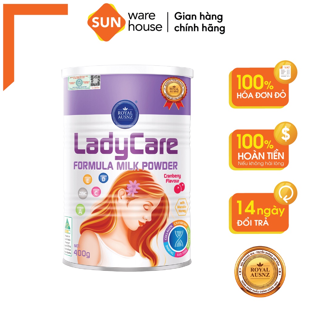 Sữa Bột Hoàng Gia Úc Lady Care Formula Tăng Cường Sức Khoẻ Phụ Nữ ROYAL AUSNZ 400g