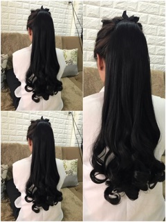 Tóc cột xoăn 60xm❤️freeship 50k❤️tóc xoăn đuôi cao cấp- hình thật