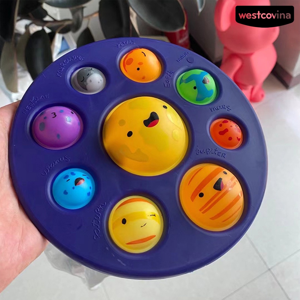 Đồ Chơi Cầm Tay Bong Bóng Bằng Nhựa Tạo Hình Hành Tinh