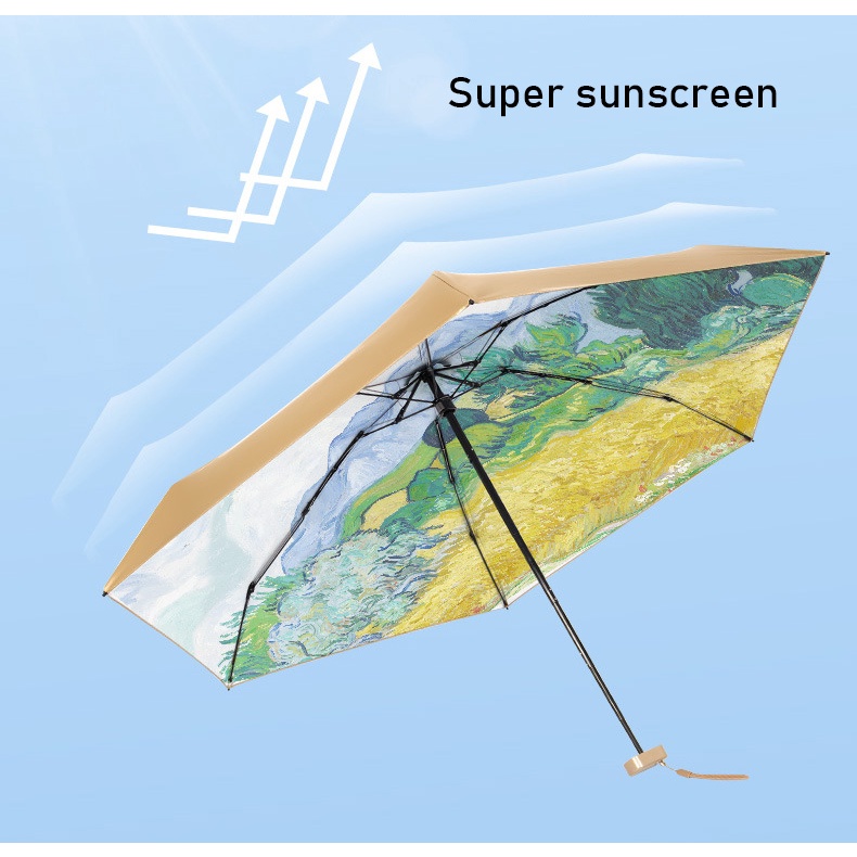 Dù gấp ZUOGUAN siêu nhẹ chống tia UV 50% thiết kế nhỏ gọn tiện dụng cho nữ