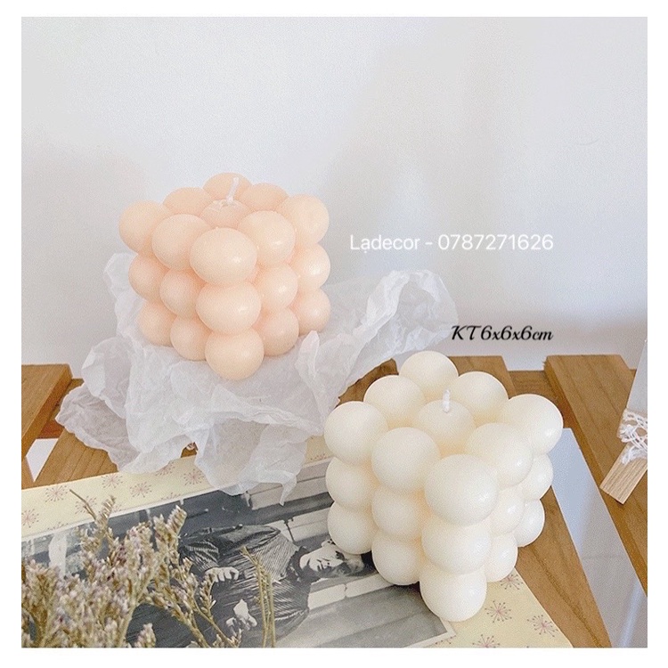 Nến thơm khối rubik nhiều màu,nến trang trí phòng ngủ, decor góc làm việc