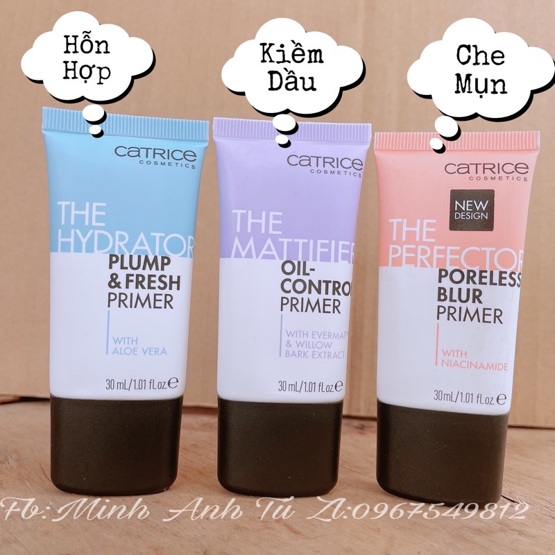 KEM LÓT CATRICE PRIME AND FINE PORE REFINING ANTI-SHINE BASE 30ml