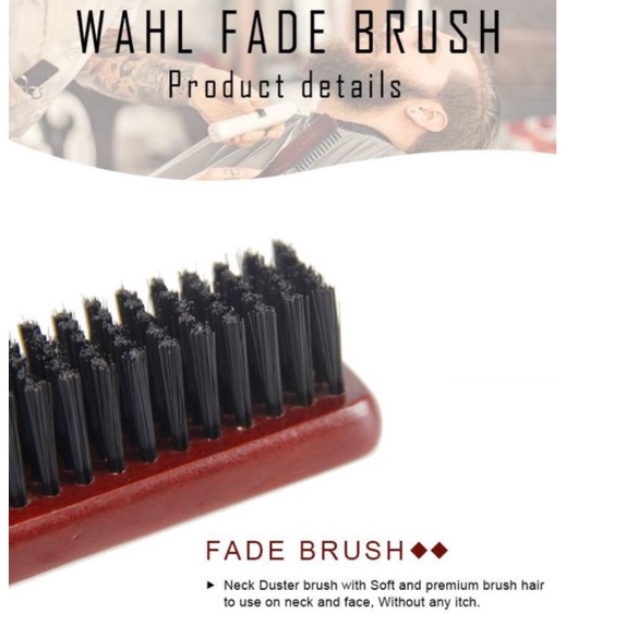 Hàng Có Sẵn Giao Hàng Ngay Lập Phương#Lược Chải Râu Cán Gỗ Trơn Chuyên Nghiệp Cho Nam Wahl