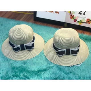 Mũ đi biển vành nhỏ thắt nơ