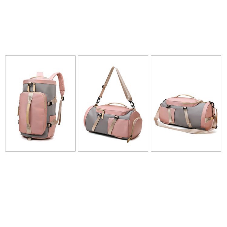 Balo thể thao kiêm túi xách nữ, balo du lịch có ngăn giày, chống nước, chống sốc tốt, PKC-BL14