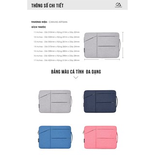 Túi chống sốc laptop, macbook Canvas Artisan – Basic Plus II