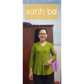 Bộ áo bà ba trơn kèm quần đen