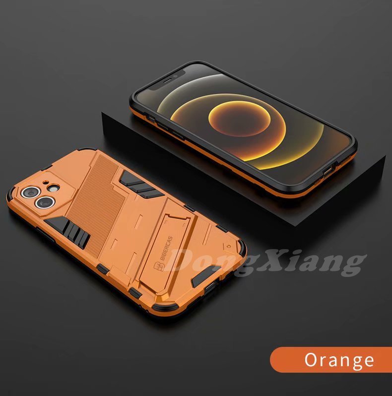 iPhone 11 Pro Max XR XS Max With Ring Stand Cyberpunk Hard PC Shockproof TPU Protective Case Rain