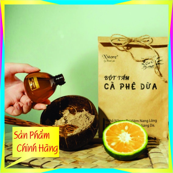 Bột Tắm Cà Phê - Dừa Non N'store tẩy da chết, giảm mụn lưng, làm sáng da