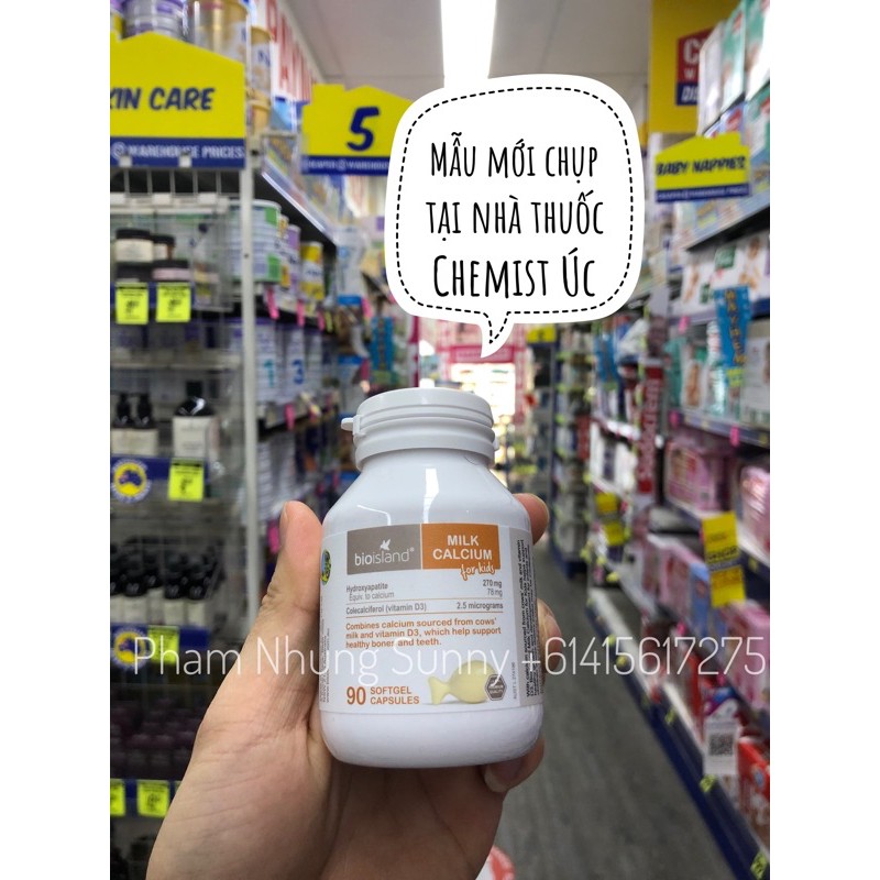 Canxi Milk Calcium Bio Island Cho Bé (90 viên)