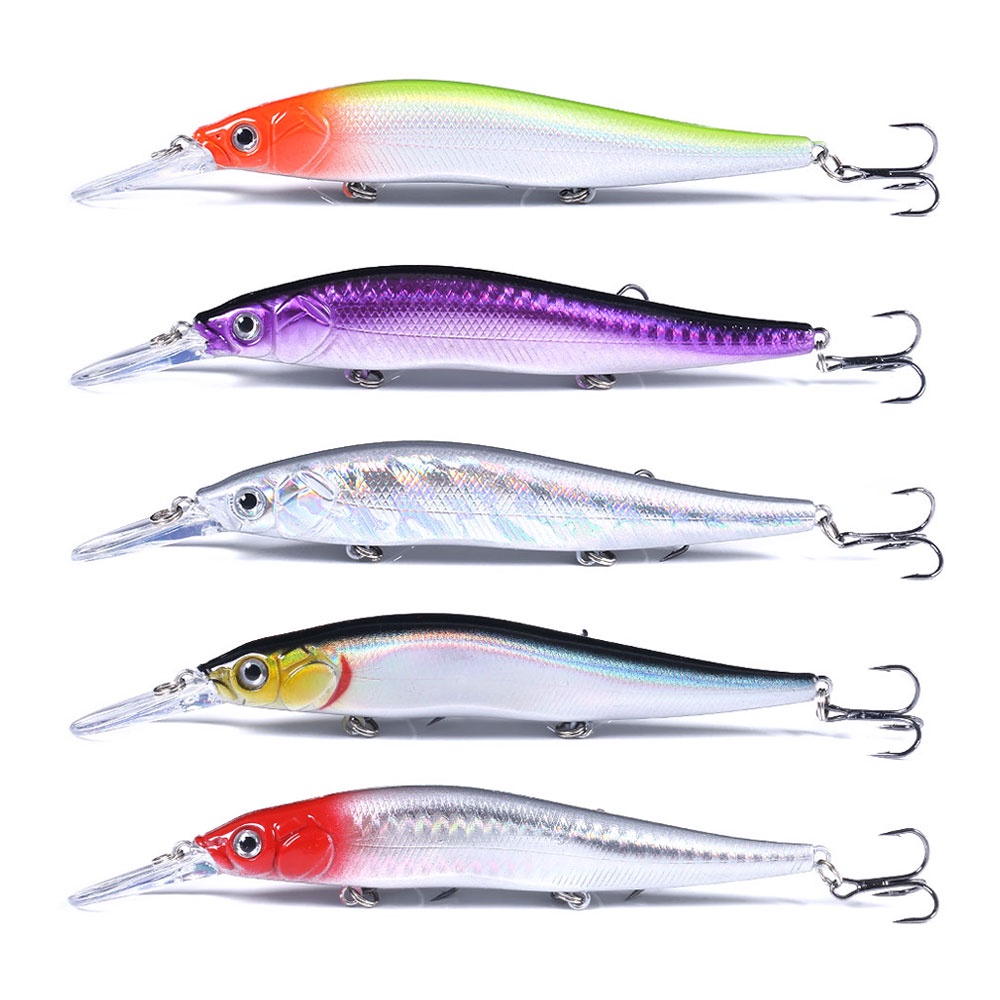 Set 5 Mồi Câu Cá Nhân Tạo Cứng 13.5cm 15.6g 0-3m