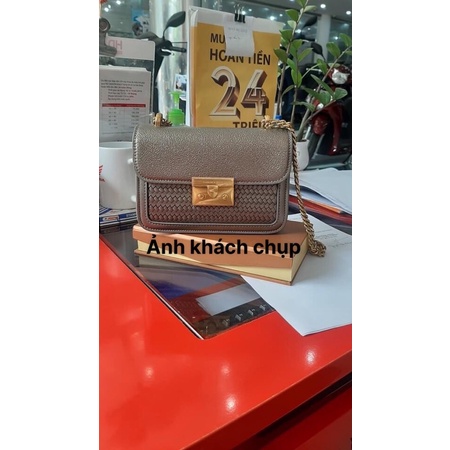 Túi xách đinh sườn đan - clip shop tự quay