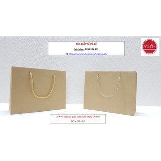 Combo 10 túi kraft size 25*20*9, giấy kraft Nhật định lượng 180grs