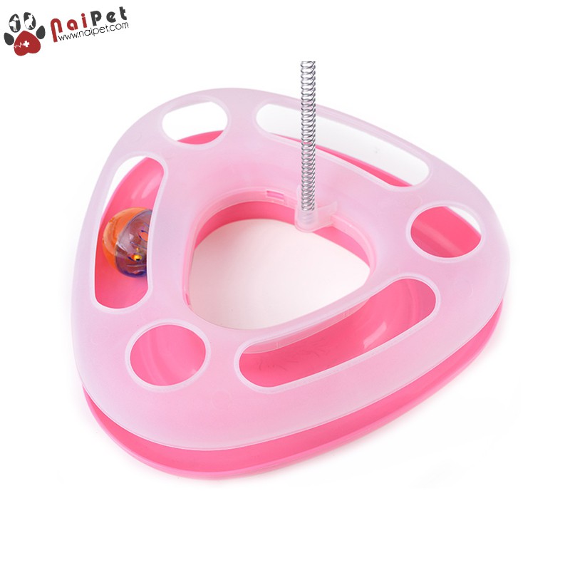 Đồ Chơi Bóng Vờn Trong Ray Và Lò Xo Lông Chuột  Cho Mèo