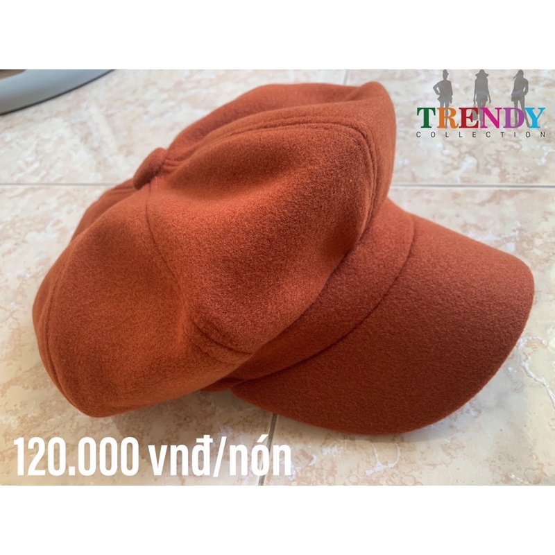NÓN DẠ NÂU CAM CHÁY