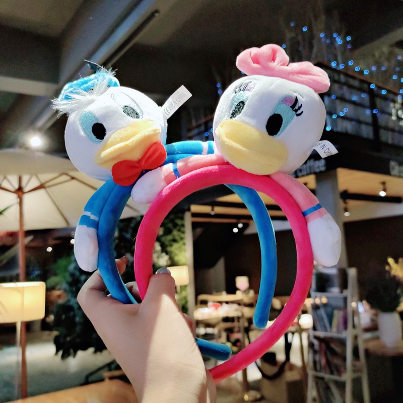 Băng Đô Rửa Mặt Hình Vịt Donald/Chuột Mickey Nhồi Bông Dễ Thương Kiểu Hàn Quốc