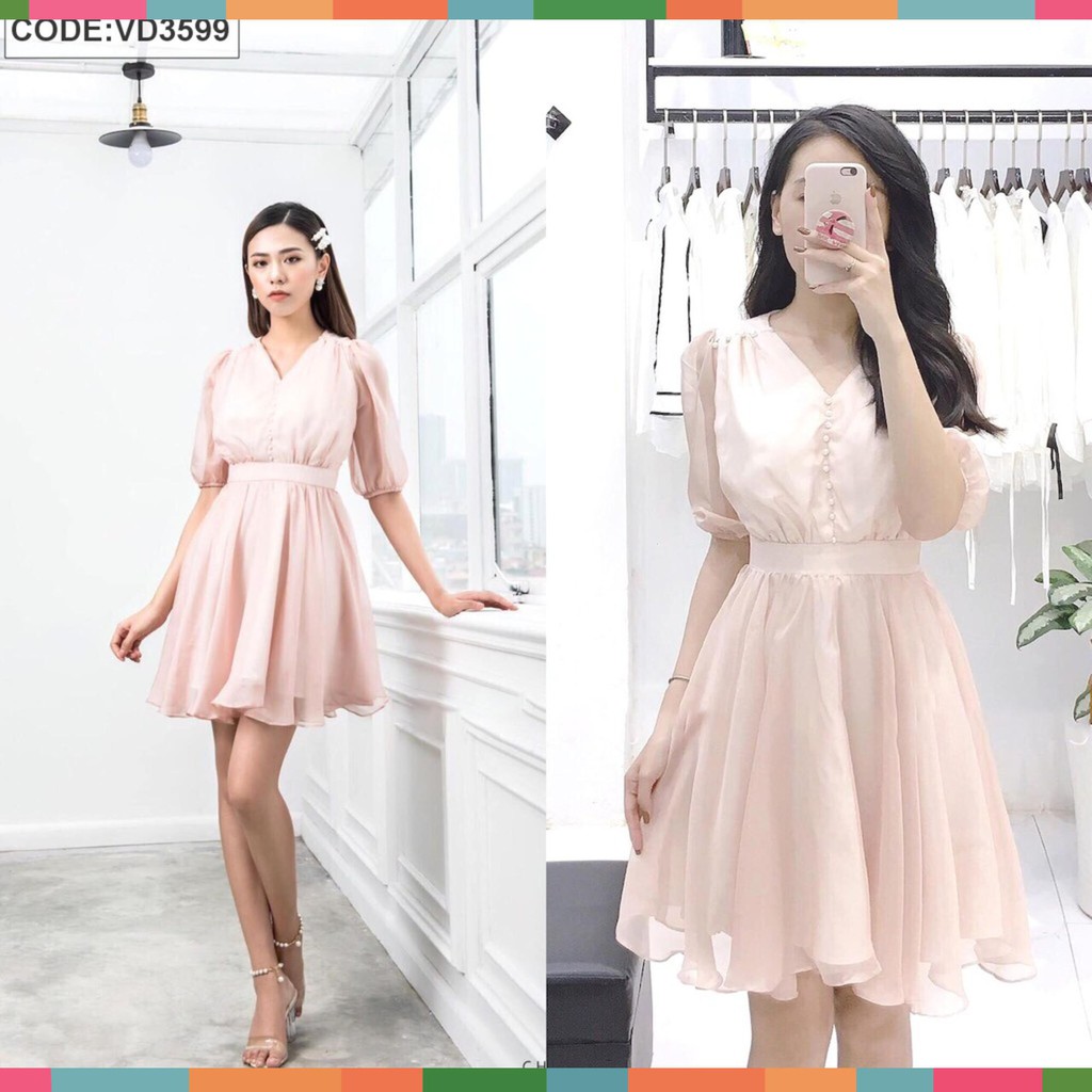 Hot ( ĐỒ NỮ ĐẸP ) ĐẦM XÒE VOAN KẾT HẠT