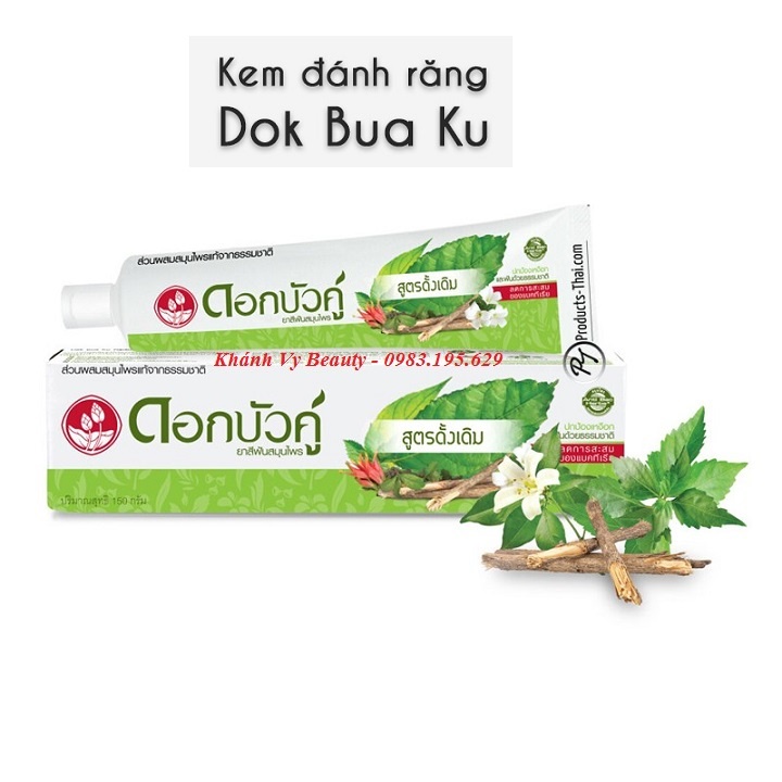 Combo 12 hộp Kem Đánh Răng Thảo Dược Twin Lotus 150g - Thái Lan