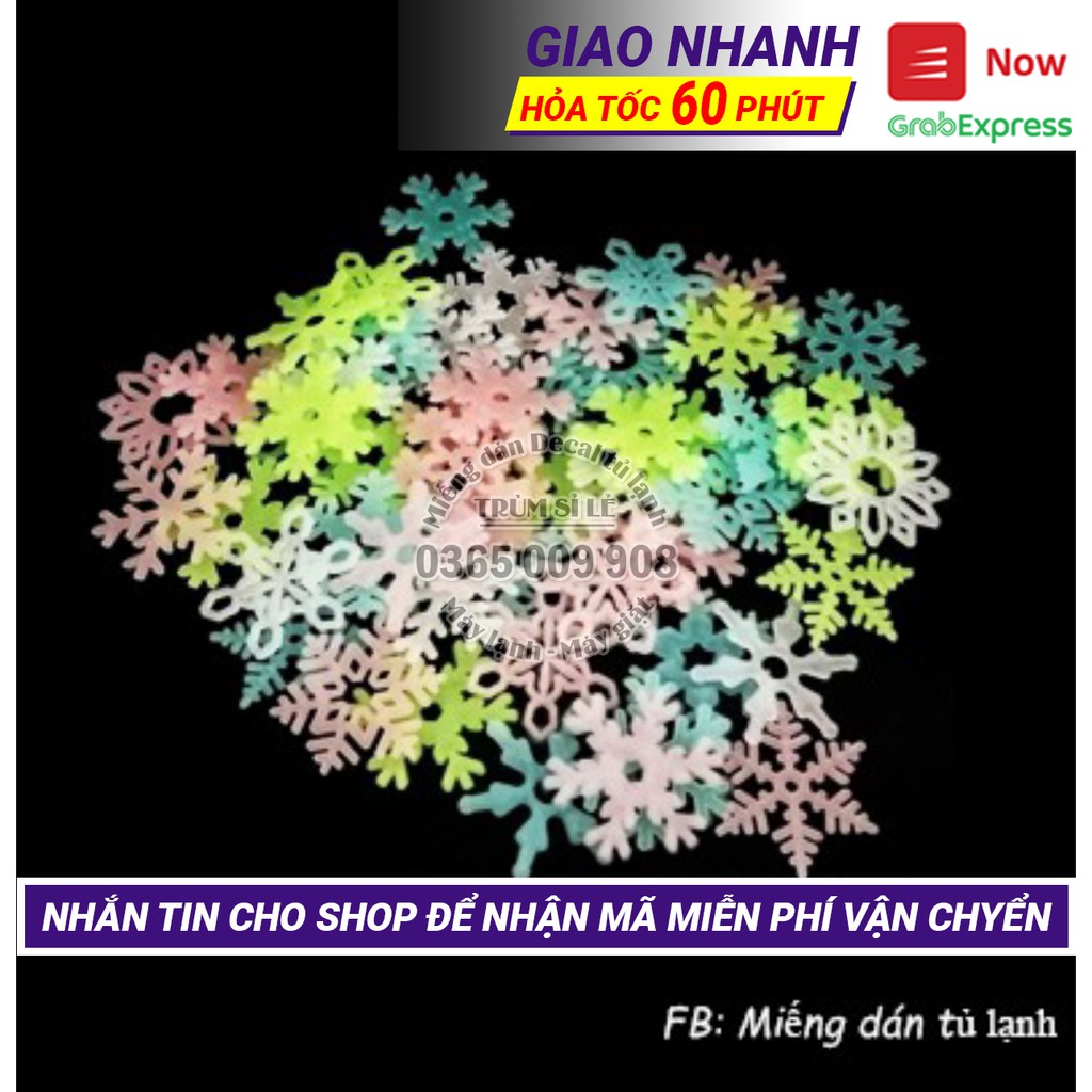 Set 50 bông tuyết trang trí - phát sáng, phù hợp với mọi không gian