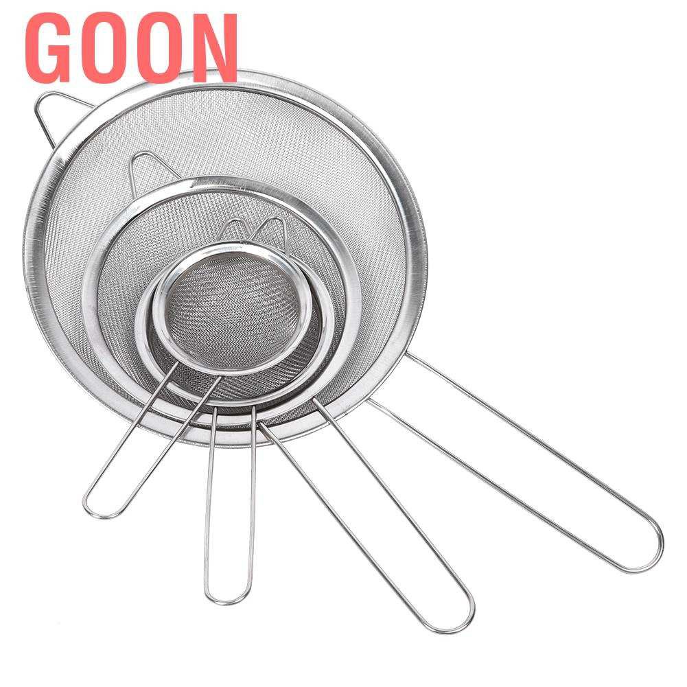GOON Set 4 Dụng Cụ Rây Bột Bằng Thép Không Gỉ Tiện Dụng
