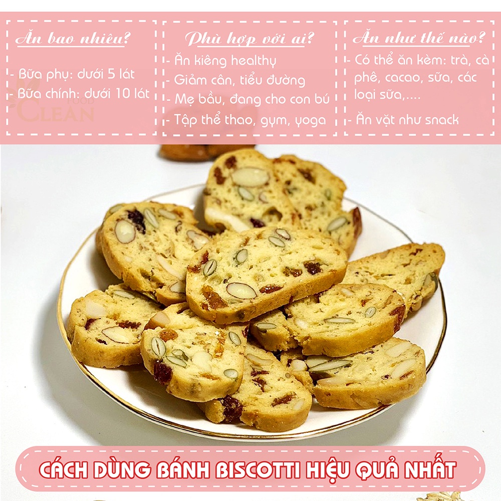 Bánh ăn kiêng biscotti ONFOD vị vani dành cho người tiểu đường, giảm cân, eat clean 250g 500g