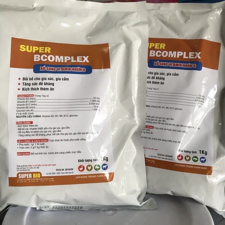 Thuốc bổ Bcomplex cho gia súc gia cầm 1kg
