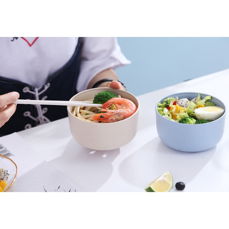 Tô Ăn Bằng Nhựa Lúa Mạch Chống Sốc Phong Cách Nhật Bản Cho Bé