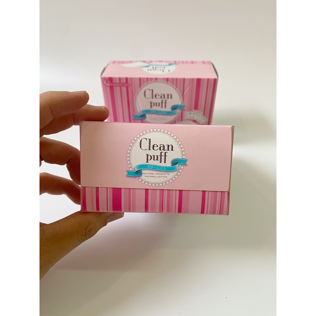 [Chính hãng] ( số 1 Cosme ) Bông tẩy trang Cotton Clean Puff Nhật Bản 80 tờ