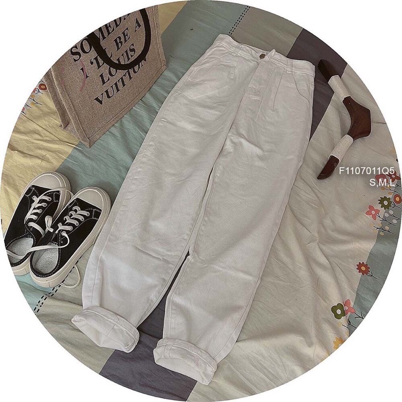Quần baggy jean bẻ lai ống TT1107