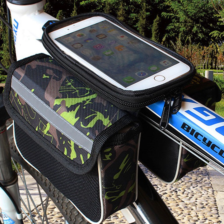 Túi xe đạp cao cấp,túi treo sườn xe đạp chống nước bọc cảm ứng phù hợp với mọi dòng xe