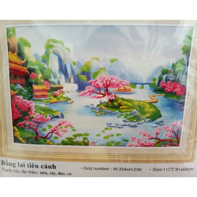 Tranh thêu 3d phong cảnh 53439