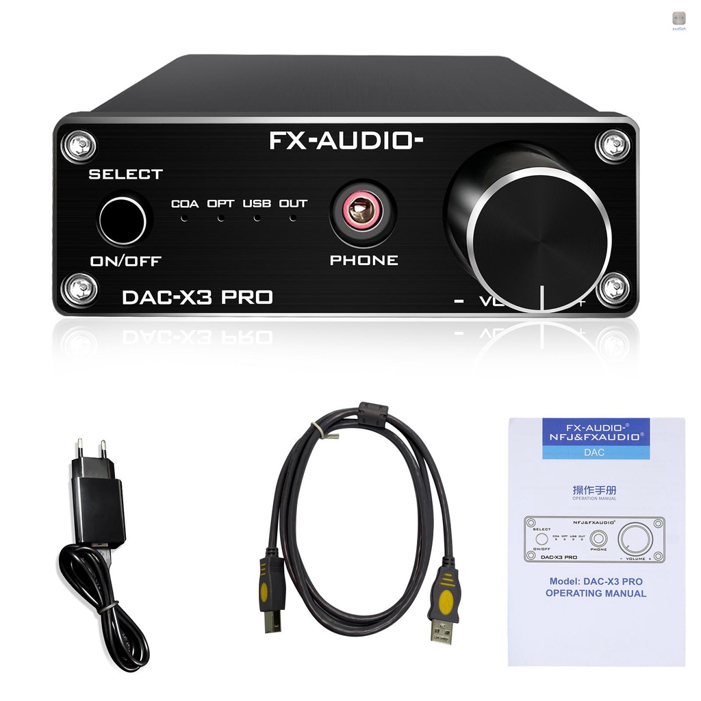 (Giao Hàng Nhanh) Bộ Khuếch Đại Âm Thanh FX-Audio X3PRO DAC Kỹ Thuật Số Cho Tai Nghe Âm Thanh Quang / PC-USB/Coaxial DC5V EU Plug