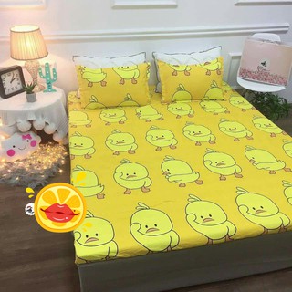 Ga trải giường poly 1m4-123giare mẫu vịt vàng