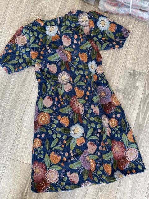 Đầm tết bố hoa