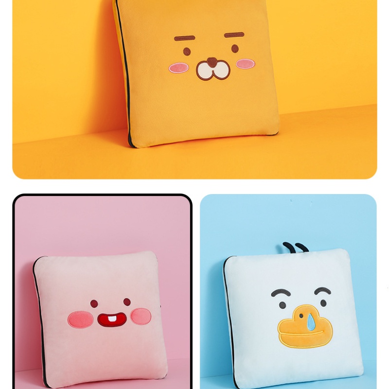 Bộ Chăn Gối Đa Năng Gấp Gọn Hình Kakao Friends Dễ Thương