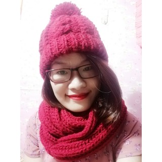 Bộ khăn ống mũ len chuông