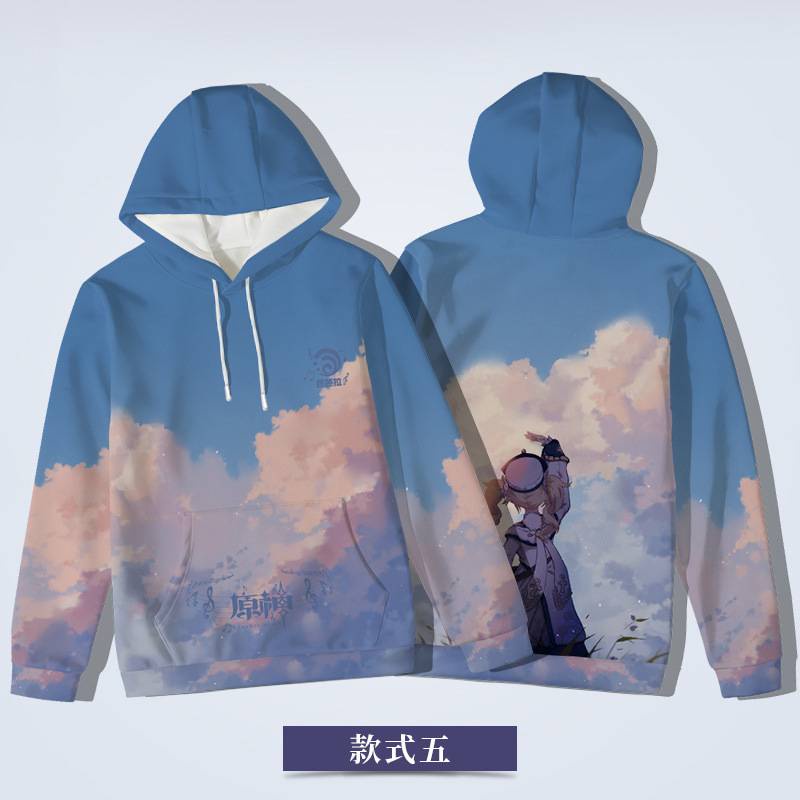 Áo Hoodie Tay Dài Cosplay Nhân Vật Barbara Ganyu Trong Anime Aie Genshin Impact Plus Size