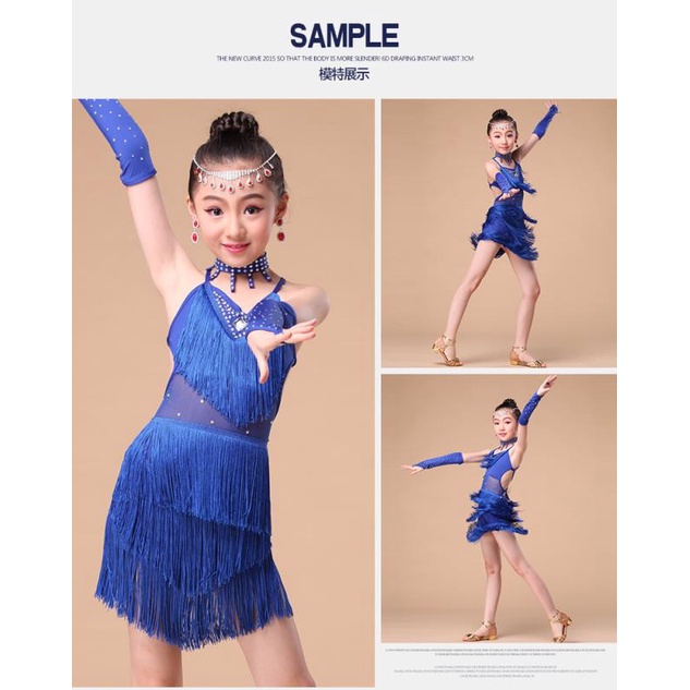 Đầm Khiêu Vũ Latin Cho Bé Gái Mã 2021 A3