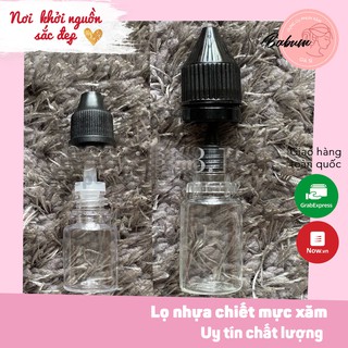Lọ nhựa chiết mực xăm 10-15ml, nhỏ gọn tiện lợi dễ hàng mang đi, lọ chiết mực xăm
