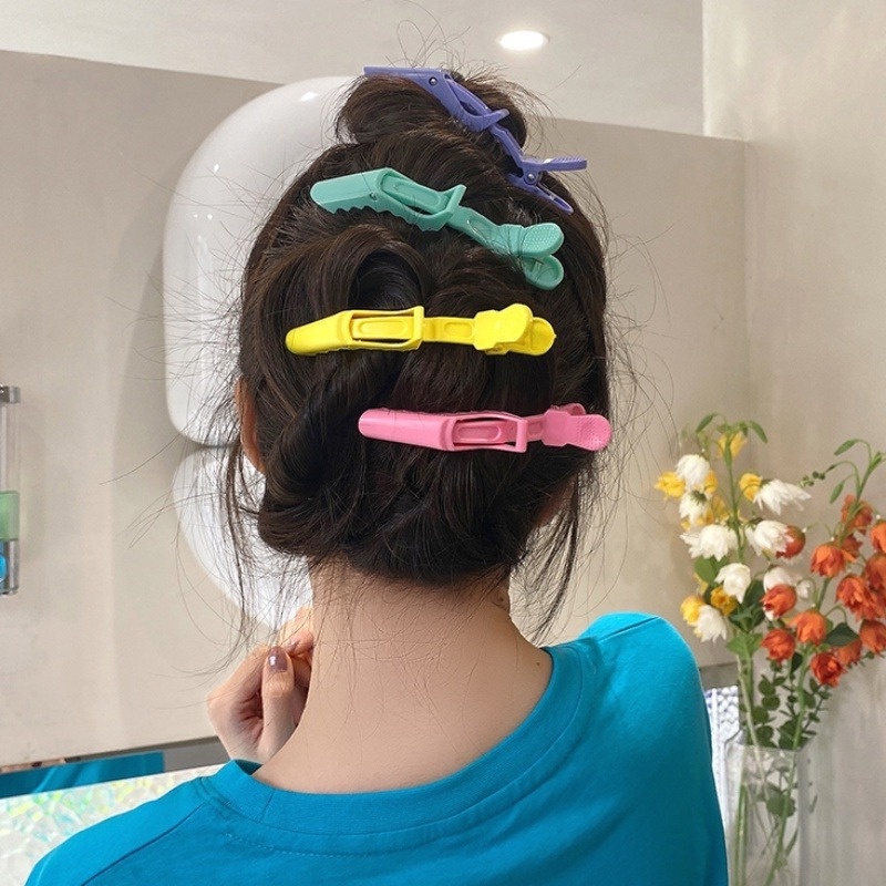 2 miếng Kẹp Tóc Trang Điểm Thời Trang Hàn Quốc Không Để Lại Dấu Vết