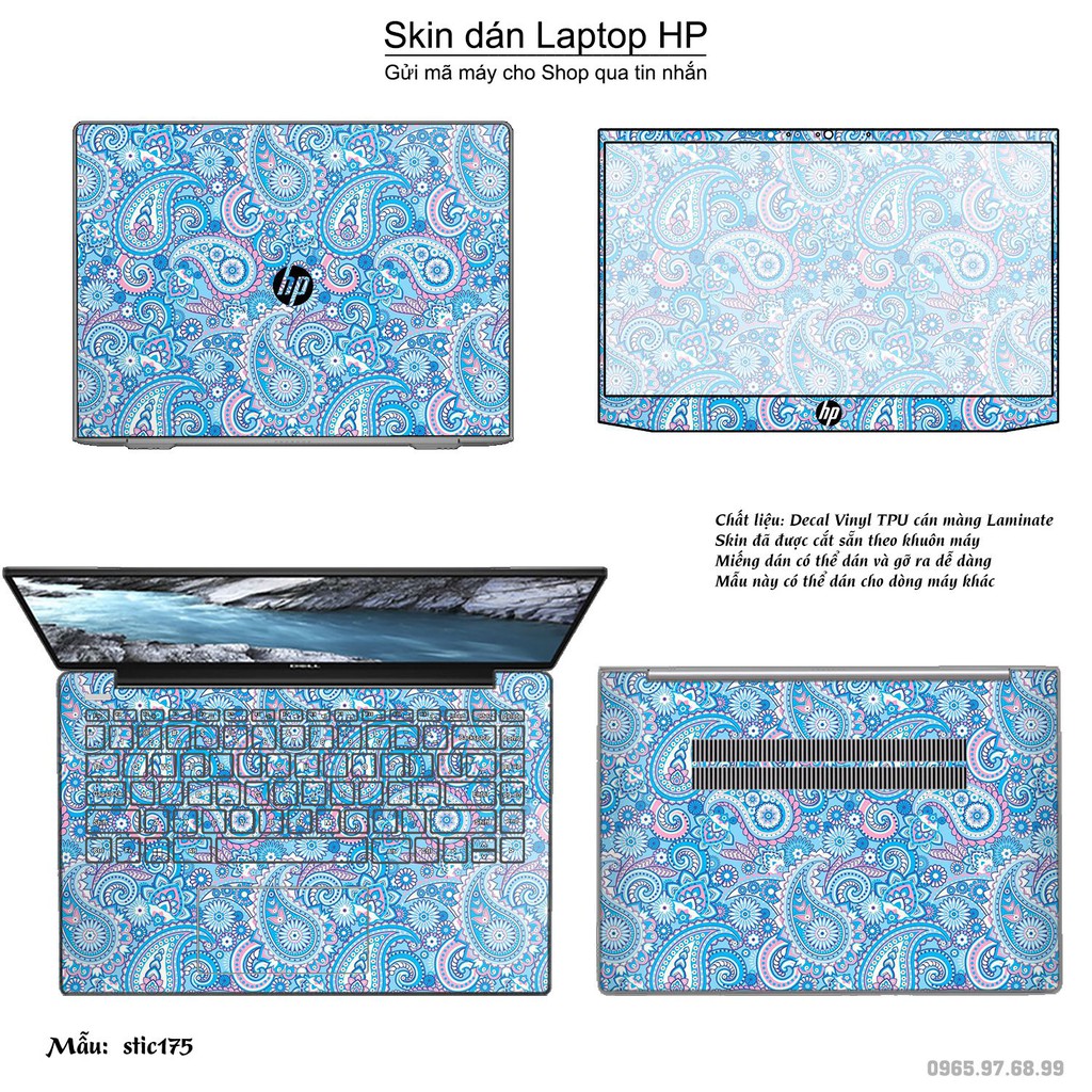 Skin dán Laptop HP in hình Hoa văn sticker _nhiều mẫu 29 (inbox mã máy cho Shop)