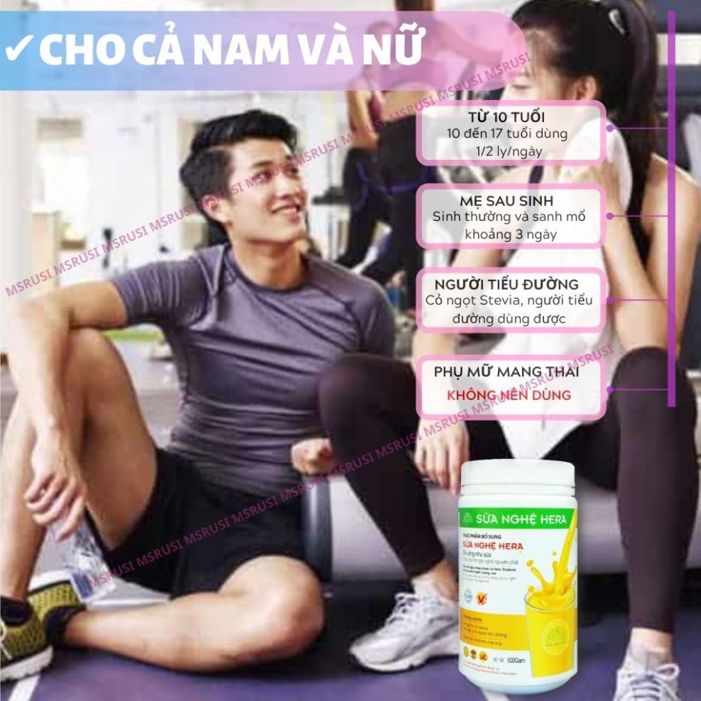 Sữa nghệ Hera HERA MILK Hỗ trợ điều trị đau dạ dày - đau bao tử - Làm đẹp da [Hộp 500g]