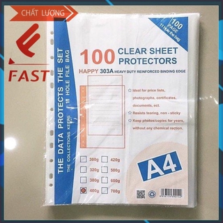 Bìa Lá Lỗ Nhựa A4, Bìa Đục Lỗ, Bìa Đựng Hồ Sơ - 300g