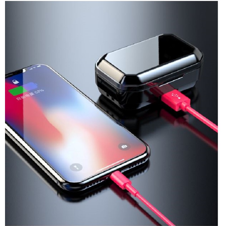 Tai Nghe Bluetooth, Tai Nghe Không Dây G02 Tws 3300mah Bt5.0 6d Có Đèn Led Và Phụ Kiện, Chống ồn, Chống Nước.